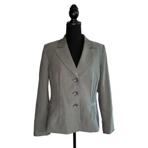 Evan-Picone Womens Gray Blazer, Size 12, Pre-owned
